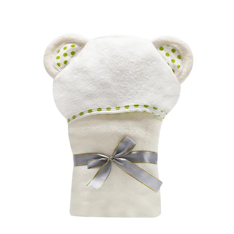 Serviette à capuche pour bébé style dessin animé personnalisé 100% ensemble de gant de toilette pour enfants en coton de bambou biologique serviette de bébé en bambou avec capuche