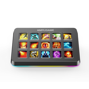 Fifine Ampligame D6 Teclado visual Pantalla LCD 15 Teclas Teclado personalizado Teclado programable Controlador de flujo - Product Image 1