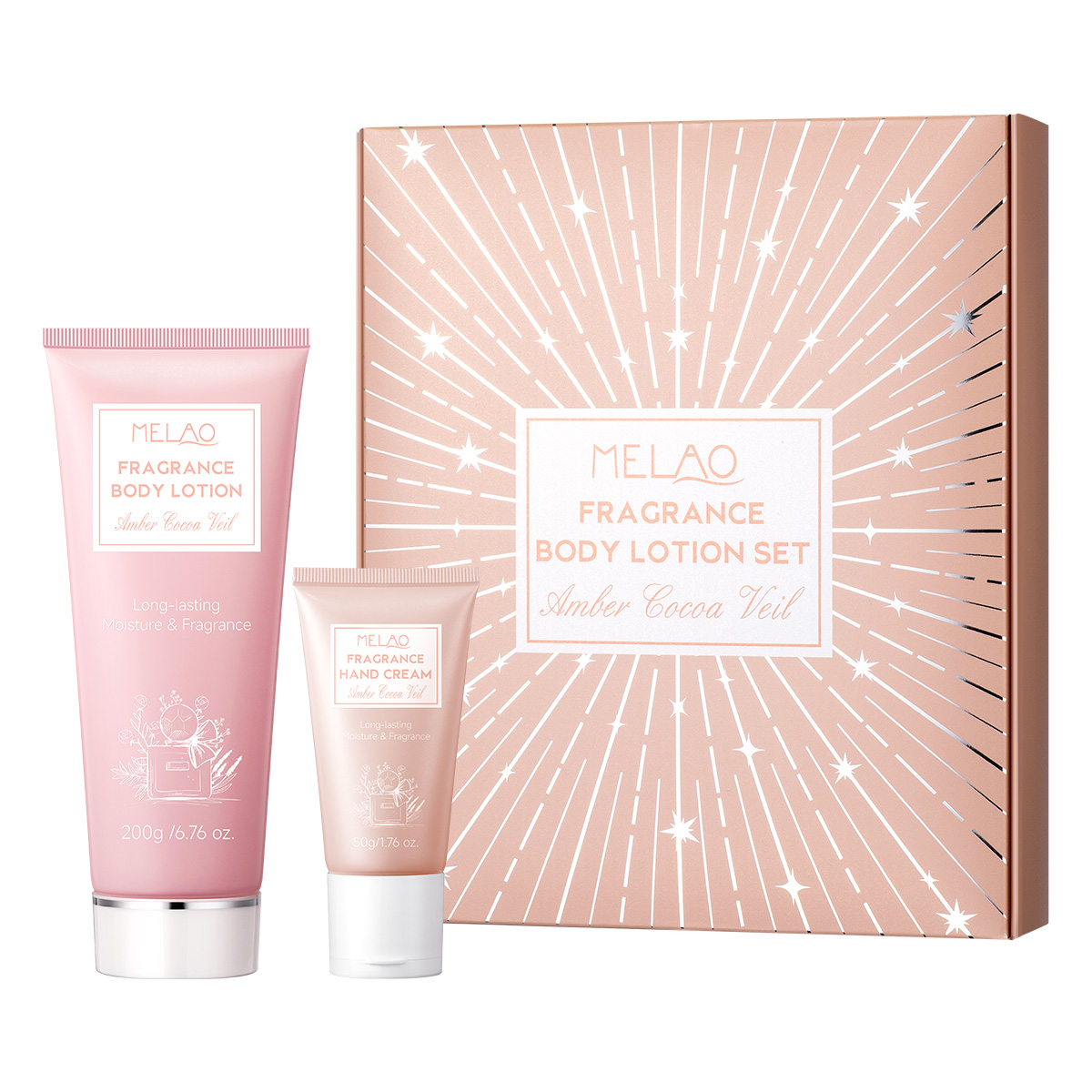 SET DE LOCIÓN CORPORAL PERFUMADA (Velo de Cacao Ámbar)