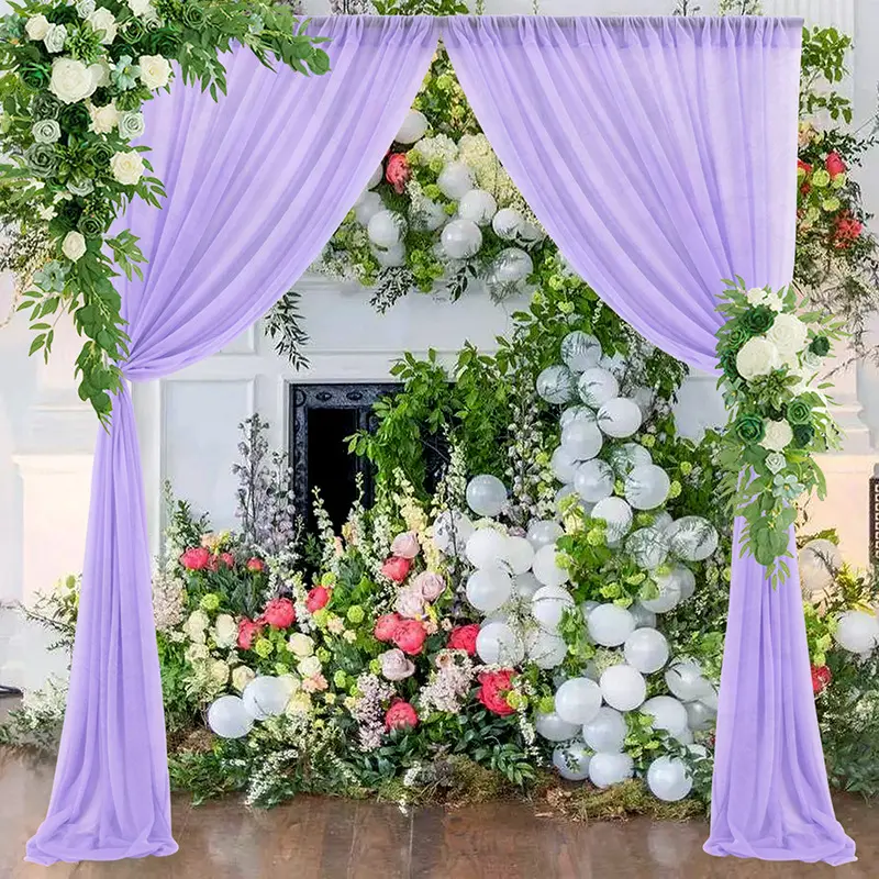 Bühnen schleier Hochzeit Schnelle Planung Geburtstag Bogen Drapieren Stoff Hintergrund Vorhang Vorhang Party Hintergrund Dekoration