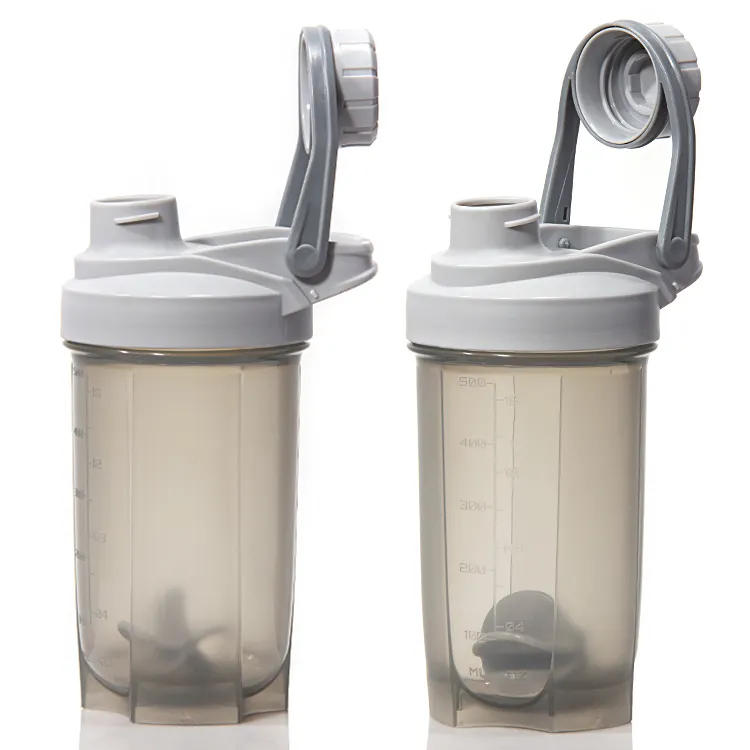 Bouteille d'eau en plastique Shaker de protéines pour le sport avec logo personnalisé