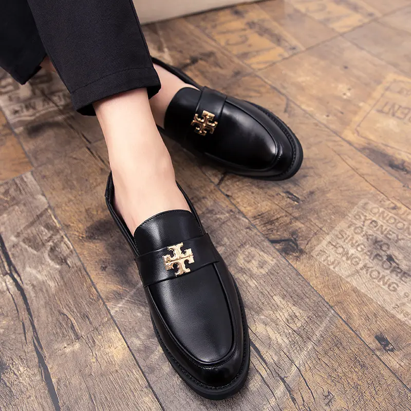 Scarpe da uomo all'ingrosso di moda stile fatto a mano in vera pelle Oxford scarpe