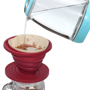Gocciolatore per caffè pieghevole versare sopra il filtro del caffè, caffettiera riutilizzabile in Silicone, caffettiera - Product Image 4