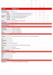 2,4 Gbit/s/1 Gbit/s R16 5G NSA/SA-Multiband-LTE/HSPA-Modul LGA-Paket SIMCom SIM8260E