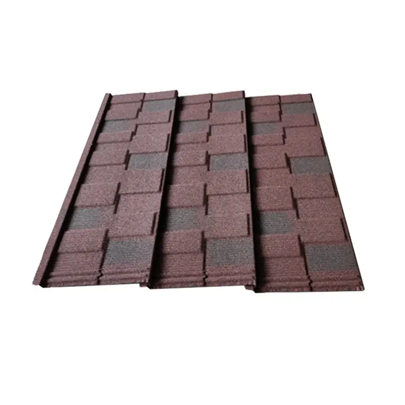 Großhandelspreis Solar-Dachziegel roter Stein beschichtete Metall-Dachziegel Beton-Terra-Cotta-Fiegel für Dach niedriger Preis