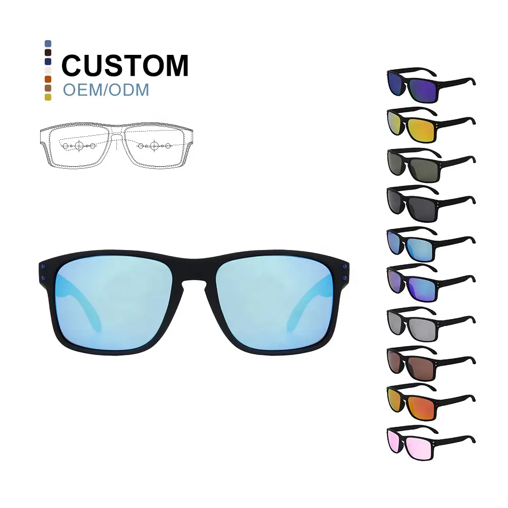 2024 Wholesale TR90 Custom Outdoor Cycling Fashion Polarized Brand Luxury Custom Logo Mens Sunglasses With Logo For Men