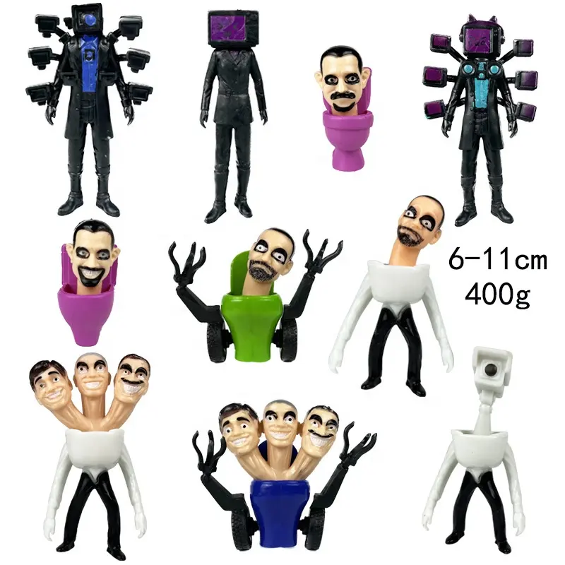 Linda Speelgoed Toilet Man Pvc Cartoon Actiefiguur Audio Man Tv Man Spel Ornamenten Pop