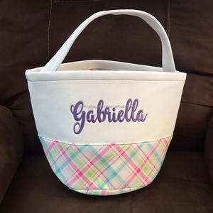 Bán buôn kẹo phục sinh trang trí lưu trữ thêu trẻ em đầy màu sắc phục sinh giỏ - Product Image 5