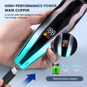PRITECH Cordless T Blade <span class=keywords><strong>Hair</strong></span> Trimmer Cordless Beard Trimmer Recarregável Barber Clipper Set Clipper de cabelo profissional para homens - Product Image 3