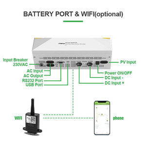 Onda sinusoidal pura monofásica de 5KW fuera de la red, sistema de energía solar híbrido para el hogar, inversor, salida de entrada de CA - Product Image 4