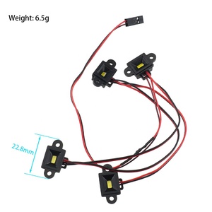 Bánh xe lông mày vòm khung gầm đèn 4 đèn LED ánh sáng <span class=keywords><strong>Kit</strong></span> cho trx4 trx6 1/10 RC xe phụ tùng - Product Image 3