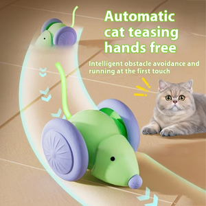 Sınır ötesi elektrikli kedi oyuncak kendinden Hi çalışan araba fare plastik kutu oyuncak kediler ve köpekler için balık uygulama - Product Image 2
