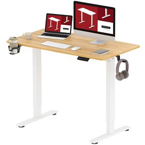 Prodotti all'ingrosso scrivania regolabile in altezza, tavolo in piedi 5 livello di regolazione dell'altezza con funzione di memoria è semplice da montare - Product Image 4