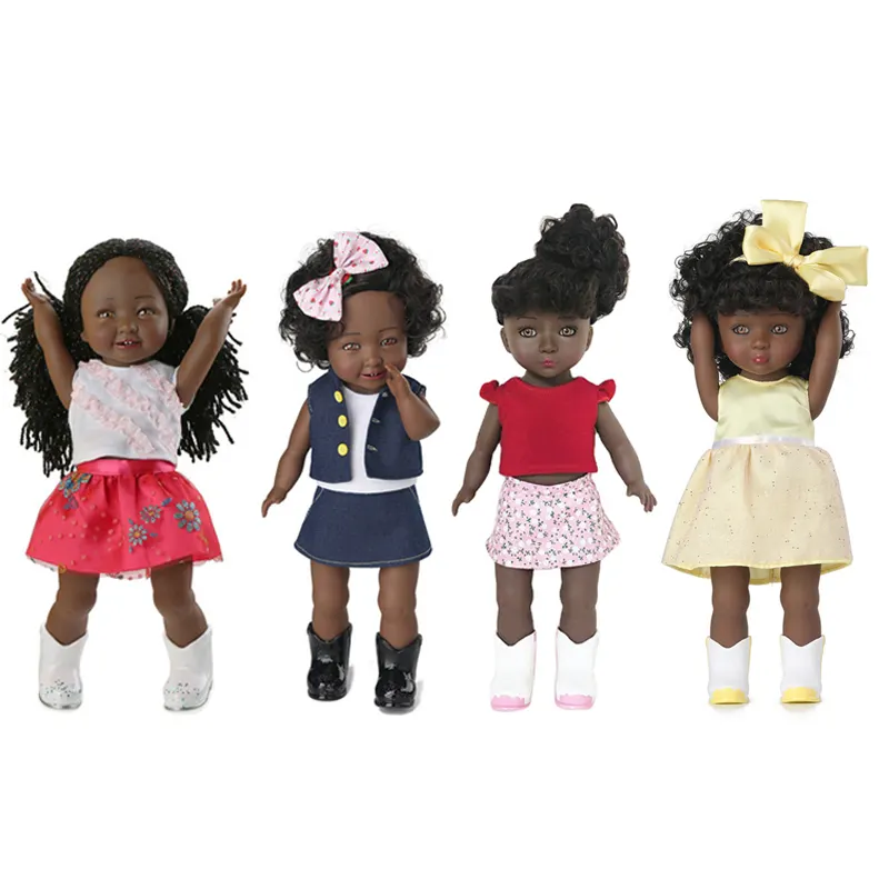 Poupées gigognes en Silicone fille noire poupées gigognes russes pour enfants jouet éducatif jouets de poupée gigogne empilables