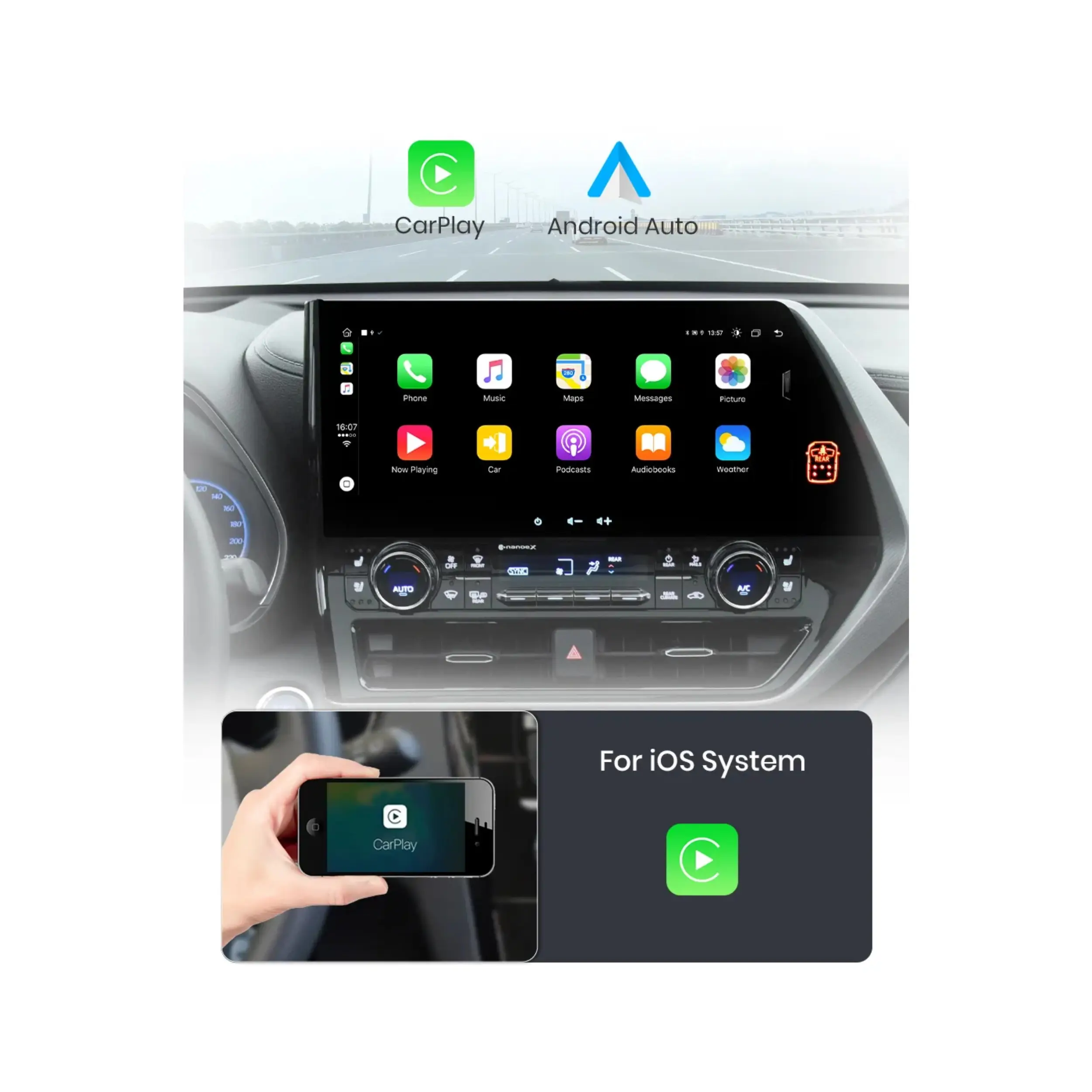 Android 12 Dsp Carplay 4G Lte Auto Dvr Camera Autoradio Voor 20-22 December Highlander 8 Core 12.3Inch Qled Touchscreen Navi