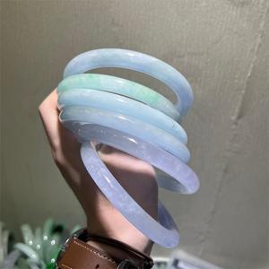 ミャンマー翡翠ラベンダー68〜80mm大人男性翡翠バングル翡翠バングル最大の石ブレスレットチャームバングル
