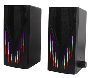 Shinedee Professional Audio 2-Way Powered RGB LED Desktop <strong>Speaker</strong> Christmas Home Theatre Subwoofer for <strong>Computer</strong> Gaming Home <strong>Use</strong> - Product Image 1