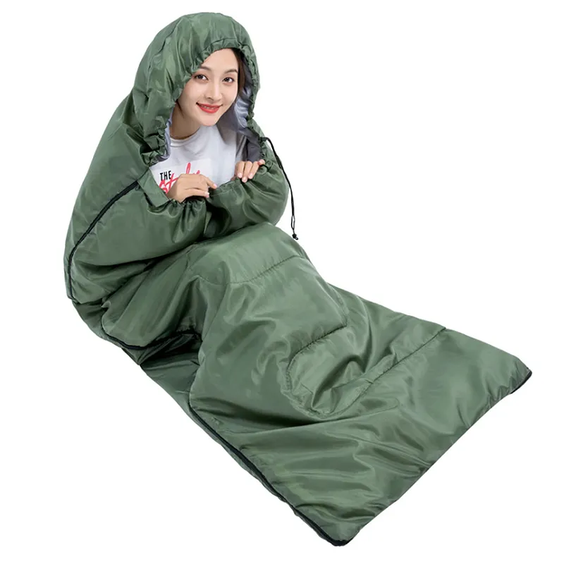 Saco de dormir portátil ultraligero para exteriores, de poliéster, impermeable, para adultos, compacto, para acampar