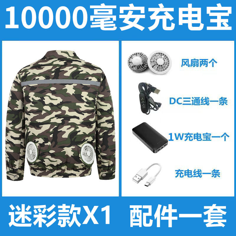 ชุดลายพรางครบชุด (1เสื้อโค้ท + แฟน2คน + พาวเวอร์แบงค์10,000)