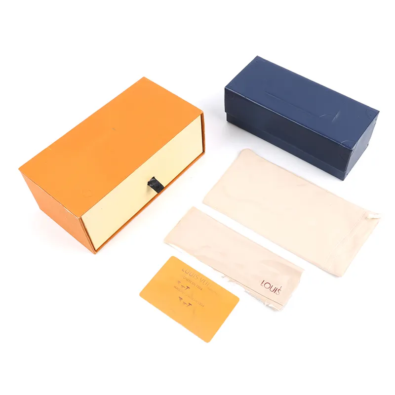 कम मोक लक्जरी रंगीन धूप का चश्मा केस हार्ड पेपर ड्रॉअर कस्टम लोगो मायोपिया पैकेजिंग बॉक्स