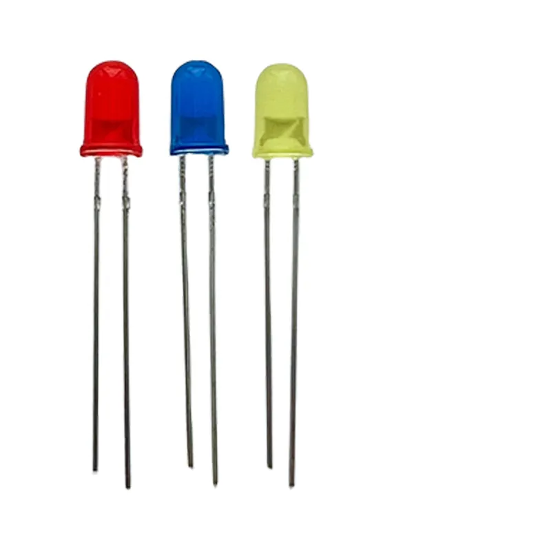 ไดโอด LED 5มม. 1000ชิ้นชุดละ5มม. สีขาวสีเขียวสีแดงสีน้ำเงินสีเหลืองไดโอดเปล่งแสง DIY