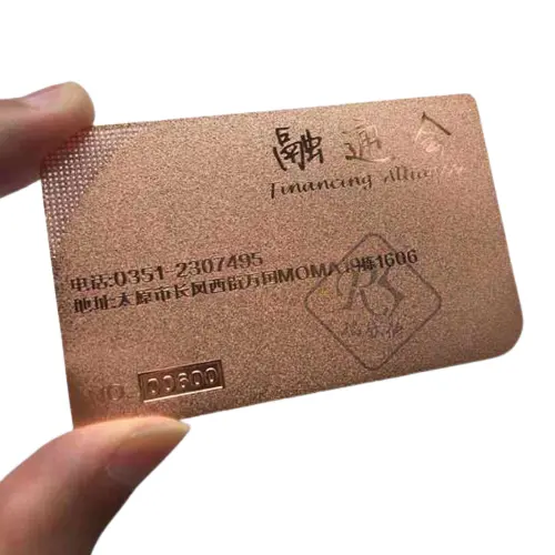 منتج جديد مخصص النحاس الأسود معدن بطاقة اسم الأعمال