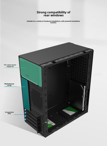 Funda para ordenador de estilo de oficina, compatible con placa base ATX, torre de PC, carcasa para juegos, carcasa para ordenador, armario de escritorio de Torre media - Product Image 6