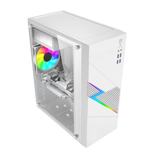 Office <strong>Pc</strong> Custom <strong>case</strong> with 4 Usb Version RGB Strip ATX <strong>Pc</strong> Cabinet - Product Image 1