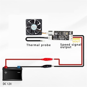 12V 0.8A DC <strong>PWM</strong> 2-3 Single Wire Fan <strong>Temperature</strong> Control Speed <strong>Controller</strong> Chassis Computer Noise Reduction Module NTC B50K 3950 - Product Image 3