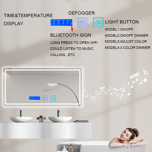 Sensor táctil interruptor de dos llaves pantalla lcd con pantalla de tiempo y temperatura pantalla espejo de luz y defogger de Control con conductor - Product Image 6