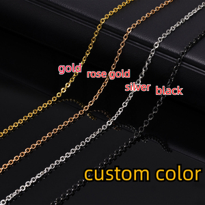 Toptan DIY 18k altın kaplama rolo zinciri 316 <span class=keywords><strong>L</strong></span> paslanmaz çelik bağlantı zinciri kolye takı yapımı için