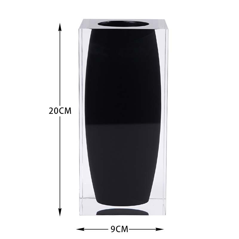 Bouteille tambour à taille noire 9*9*20cm
