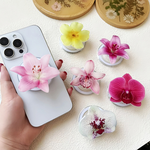 Tùy chỉnh Acrylic phổ thả keo zephyranthes Candida nam châm điện thoại di động chủ Grips - Product Image 1