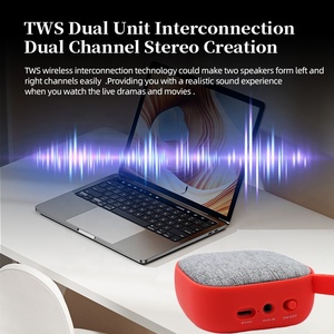 2024 ventas directas de fábrica más barato de alta calidad gran volumen portátil inalámbrico tela mini altavoz con USB BT altavoz con cable - Product Image 5