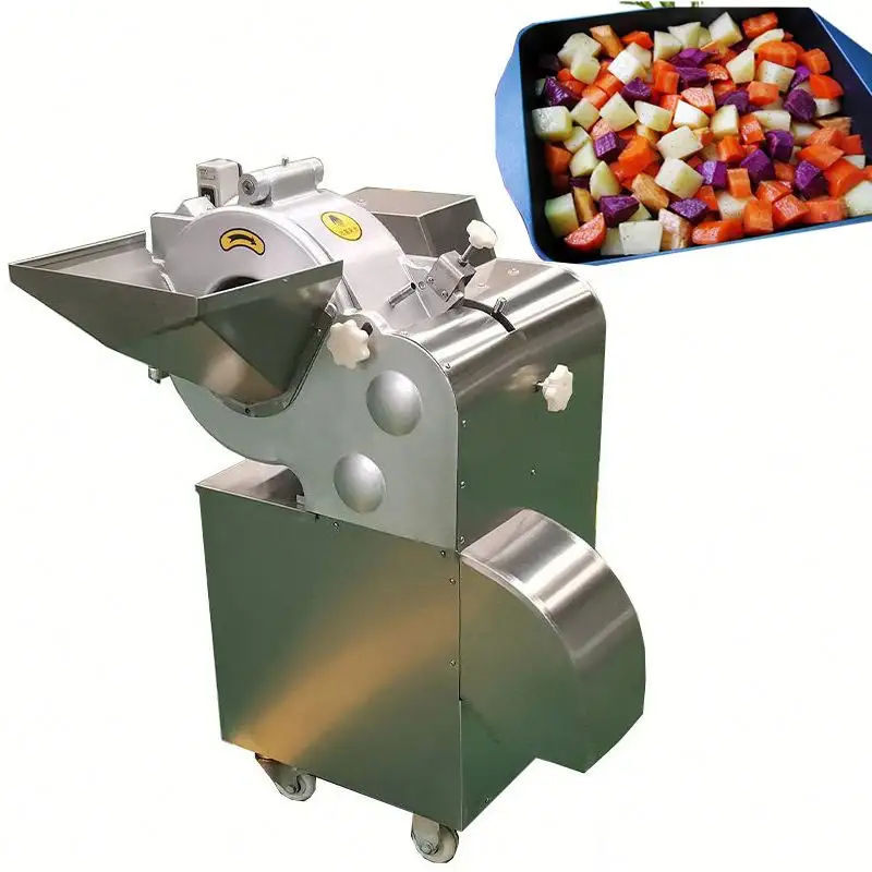 Havuç zar kesme makinesi meyve ve sebze doğrama makinesi patates kesme ve dicing makinesi