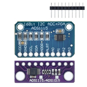 TZT ADS1115 16-Bit-I2C-Modul Präzisions-ADC 4-Kanal-Entwicklungsplatine Pro Gain-Verstärker 2,0 V bis 5,5 V für Arduino RP