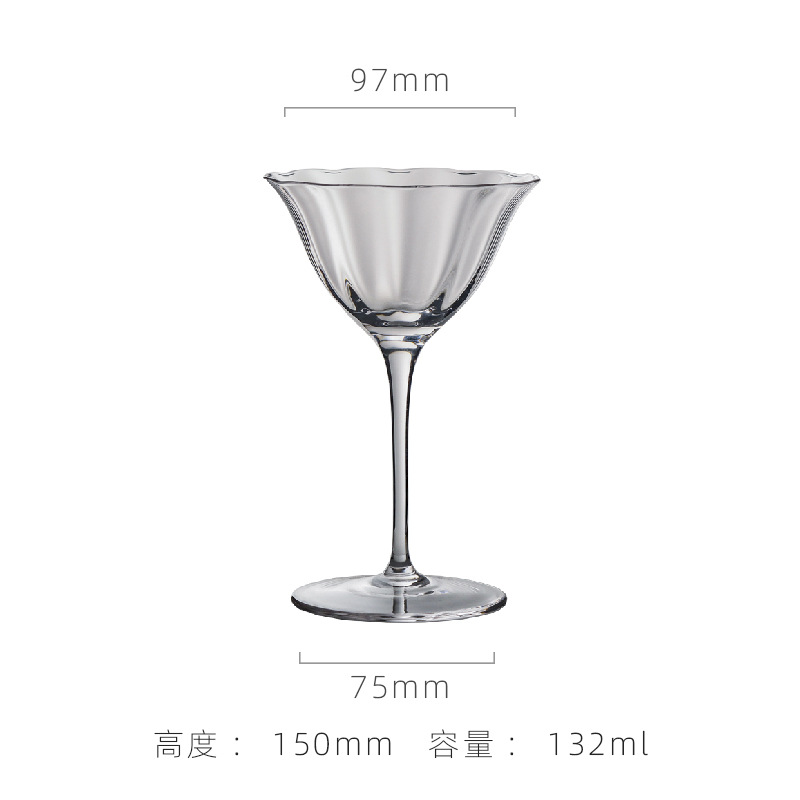 Coupe à Martini transparente