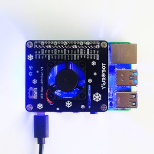 Raspberry Pi 4 cappello ventola di raffreddamento ghiaccio GPIO scheda di espansione con luce blu LED interruttore di controllo per lampone Pi 4B 3B + 3B - Product Image 5