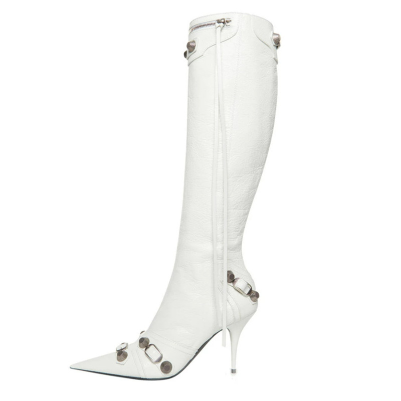 bottes blanches 9cm
