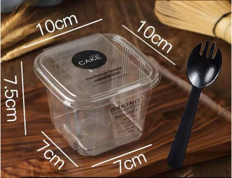 Tasse + couvercle + courroie de GÂTEAU + fourchette