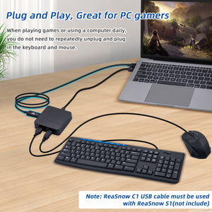 Reasnow สาย USB C1 1.5ม. สำหรับการสลับระหว่างโหมดเมาส์คีย์บอร์ดและโหมดคอนโทรลเลอร์สำหรับ PS5สำหรับ Xbox Series X สำหรับ PS4 - Product Image 4