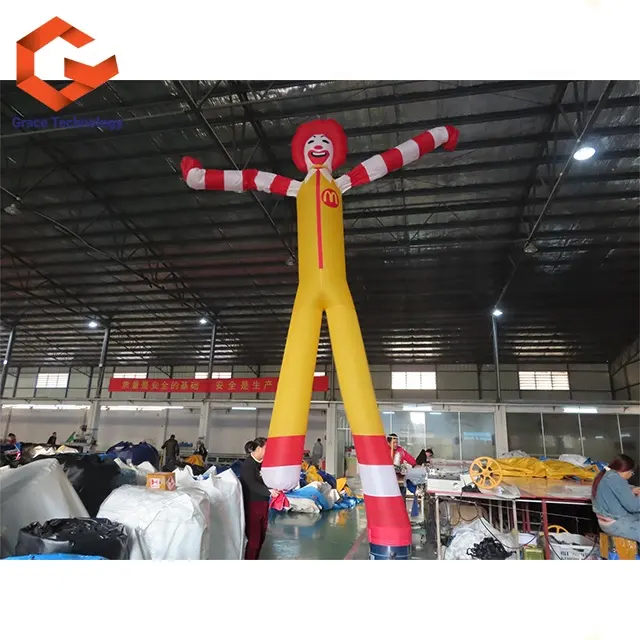 M Shape Inflatable Clown Sky Dancer Air Man Custom Inflatable Air Dancer for Restaurant