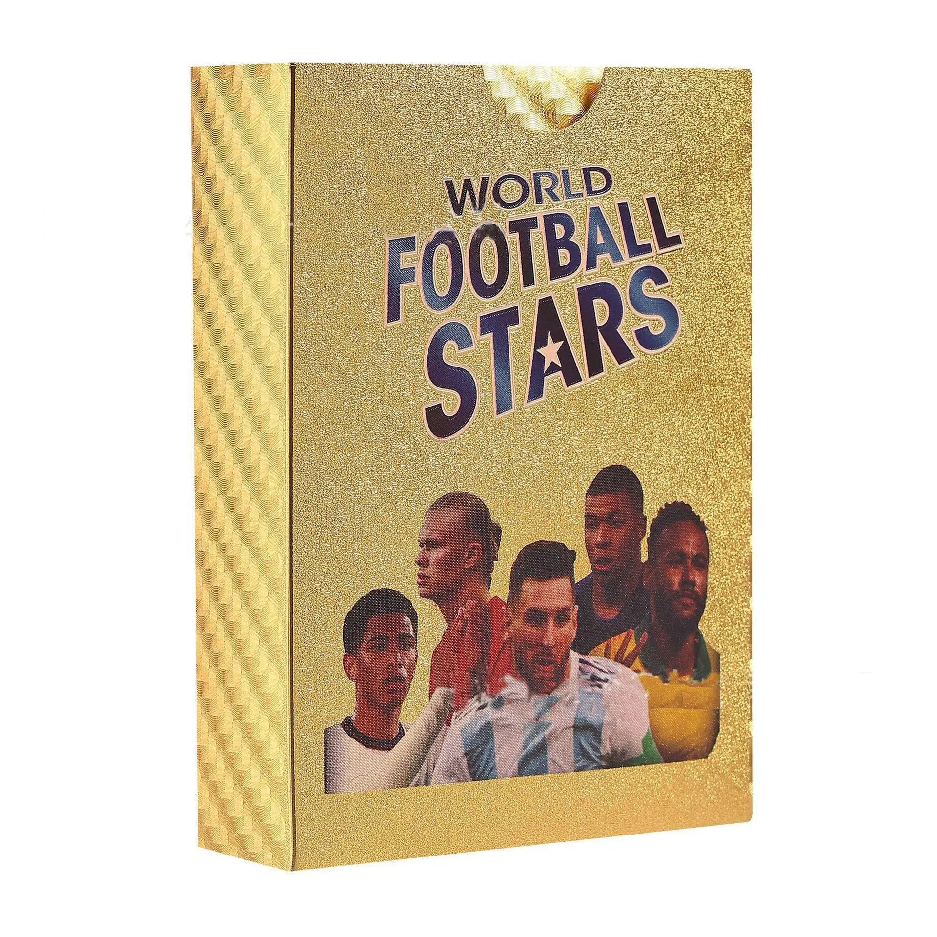 2023 nuova stella della coppa del mondo di carta di fioretto d'oro della stella del calcio della stella del mondo Ronaldo Messi collezione di carte del calcio