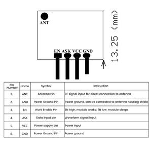 <strong>433</strong> <strong>Mhz</strong> Superheterodyne RF <strong>Receiver</strong> and Transmitter Module 433Mhz Remote controls For Wireless module Diy Kits - Product Image 6