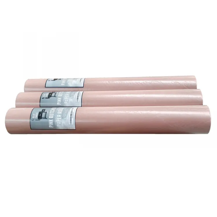 Rouleau de papier de boucher rose de qualité alimentaire pour fumer du papier d'emballage viande pêche 24 pouces par 175 pieds