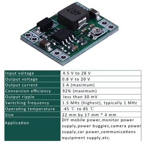 MP1584EN 3A Mini adım aşağı Buck dönüştürücü DC kurulu 24V için 12V 9V 5V 3V ayarlanabilir adım aşağı modülü LM2596 değiştirin - Product Image 4