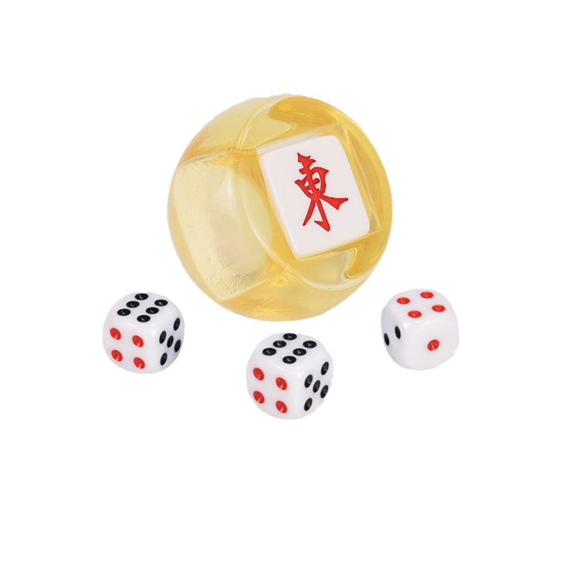 Dados redondos de cristal amarillo Zhuang+3