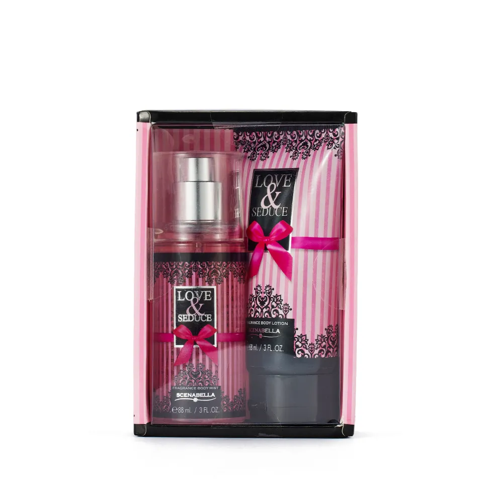 Set da viaggio per profumo Love Seduce Set regalo per il corpo crema profumata e Spray per le donne