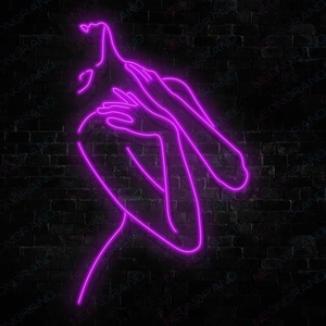 섹시한 숙녀 남자와 여자 네온 사인 Led 빛 아크릴 투명 사용자 정의 생일 파티 네온 사인 벽 장식 Led 사인 - Product Image 4