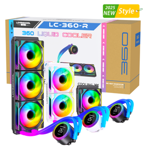 Lovingcool高性能黑色AIO中央处理器液体冷却器质量游戏电脑水冷系统 - Product Image 1